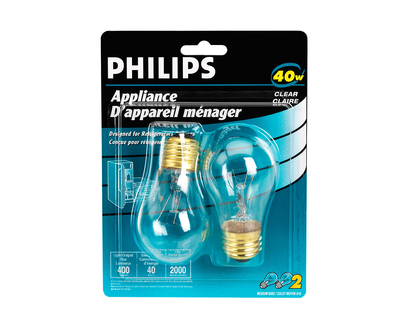 Philips 40W Appliance Light Bulbs - 2 pack - 208967