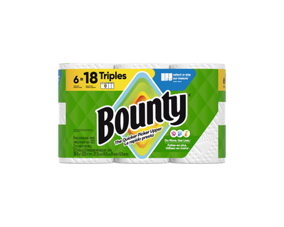 BOUNTY TOWELS S.A. S Size 6=18 ROLL