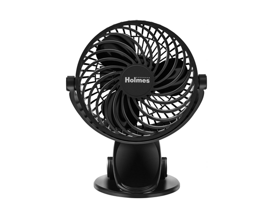 HOLMES USB RCHRGBLE CLIP FAN in Black