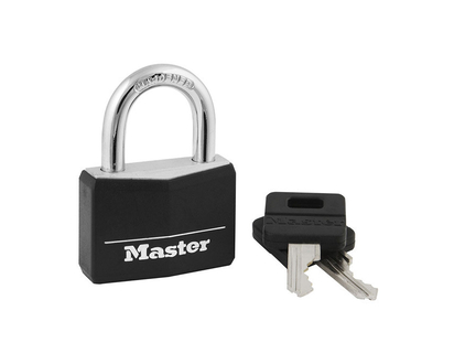 Master Lock Brass Padlock - Black - 141D