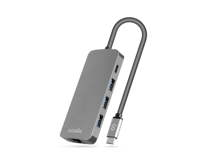 LOGIIX USB TYPE C MULTIPORT in Grey