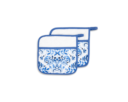 MEDICI TILE POT HOLDER in Blue