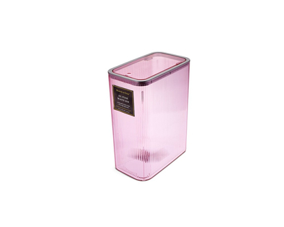 M/BASE 10L RIBBED PUSH BIN in Pink