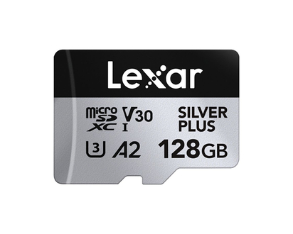 Lexar Plus MiroSD in Silver Size 128gb