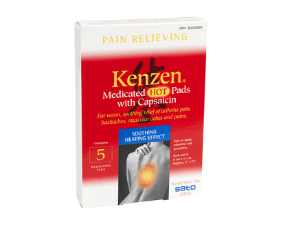 Kenzen Medicated Hot Pads with Capsaicin - 5s