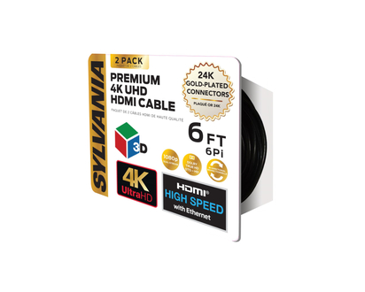 SYLVANIA 4K UHD HDMI CABLE SHDMI600CP1