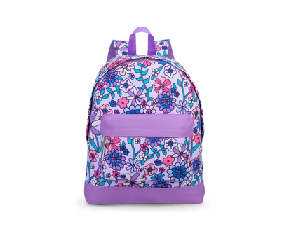 TRB POLY BP PUR FLORALPRT in Purple