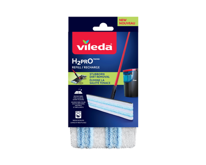 VILEDA H2PRO FLAT MOP REFILL in White