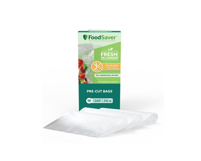 FOODSAVER PRECUT QUART BAGS in White