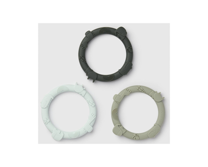 Loulou Lollipop Teether RingSet in Sage Green