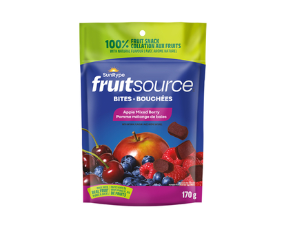 Sun-Rype Fruit source Mini-Bites - Apple Mixed Berry - 170g