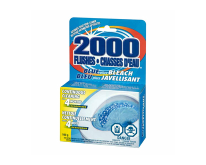 2000 Flushes Blue Plus Bleach