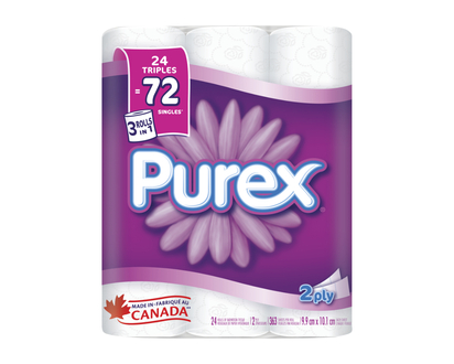 PUREX B/TISSUE TRIPLE ROLLS Size 24=72