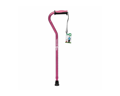 Hugo Offset Handle Cane - Rose