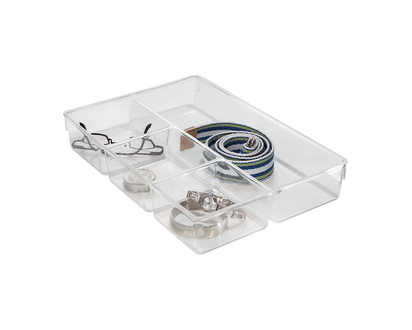 InterDesign Linus Drawer Organizer - Clear - 13 x 9 x 2.25 inch