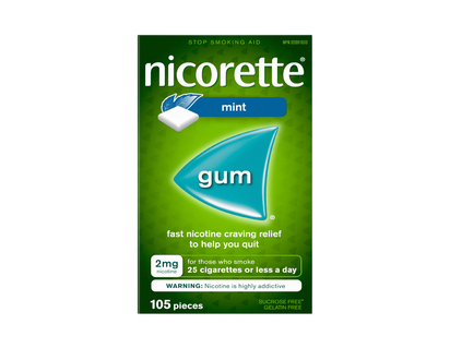 NICORETTE Nicotine Gums - 2mg - Extreme Chill Mint - 105's