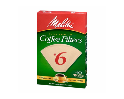 Melitta Coffee Filters - No.6 - Natural Brown - 40s