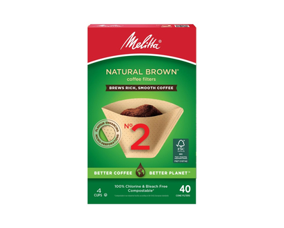 Melitta Coffee Filters - No.2 - Natural Brown - 40s