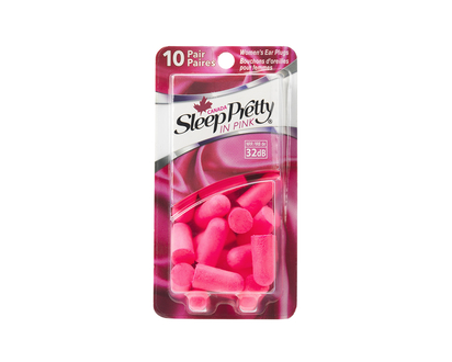 Sleep Pretty In Pink Women's Ear Plugs - 10 Pair