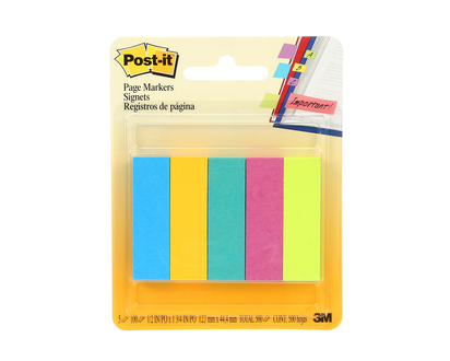 3M Post-it Notes Page Markers - 5 pack