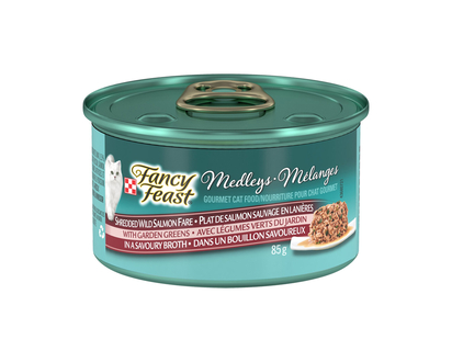 Fancy Feast Wet Cat Food - Shredded Wild Salmon Fare - 85g