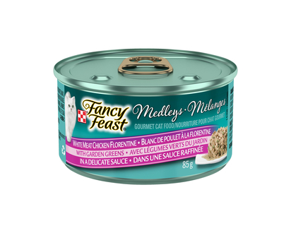 Fancy Feast Wet Cat Food - White Meat Chicken Florentine - 85g