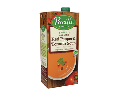 Pacific Organic Soup - Creamy Roasted Red Pepper & Tomato - 1L