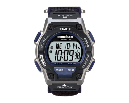 Timex Ironman Triathlon 30 Lap Watch - Silver/Dark Blue - 5K198