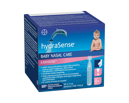 HydraSense EasyDose Single-Use Nasal Care Vials for Babies - 30s