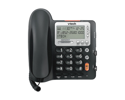 VTech Corded Big Button Phone With Caller ID/Call Waiting - Black - CD1281