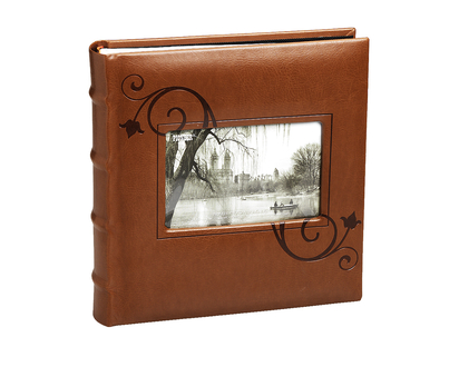 Pioneer Embossed Leatherette Cover Photo Album - Brown - 2UP