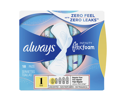 Always Infinity Flex Foam Pads - Regular - 18s