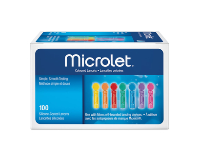 Ascensia Microlet Coloured Lancets - 100's