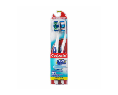 Colgate 360 Manual Toothbrush - Medium - 2 pack