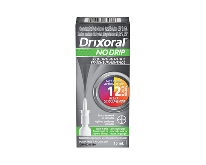 Drixoral No Drip Cooling Menthol Nasal Decongestant Spray - 15ml