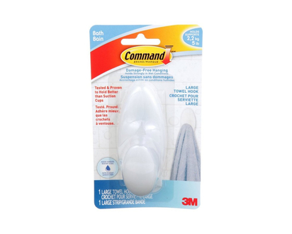 Command Bath Towel Hook - Large - Frosted