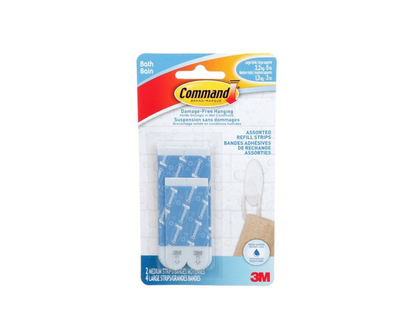 Command Bath Self-Adhesive Strip Set - Blue