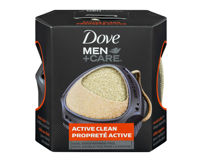 Dove Men+Care Active Clean Dual Sided Shower Tool - 1 Count