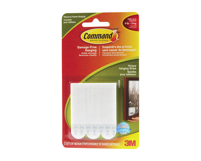 Command Medium Picture Hanging Strips - White - 2 sets