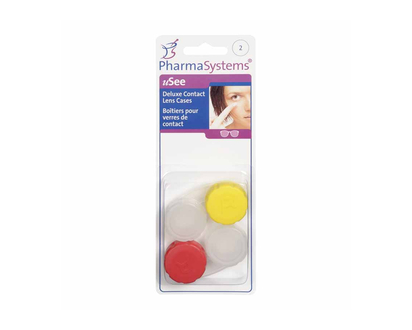 PharmaSystems Deluxe Contact Lens Cases - 2 pack