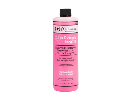 Onyx Professional Salon Formula Nail Polish Remover - Strawberry Scent - 473ml