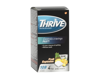 Thrive 4mg Stop Smoking Aid Gum - Fruit Xplosion - 108s