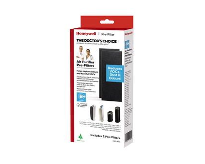 Honeywell Household Gas &amp; Odour Reducing Air Purifier Replacement Pre-Filters B Plus - 2 pack - HRF-B2C