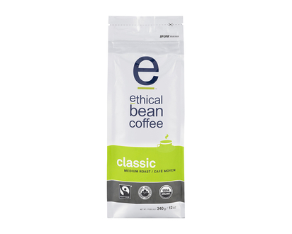 Ethical Bean Coffee - Classic Medium Roast - Whole Bean - 340g