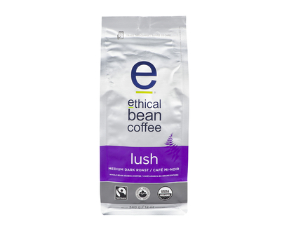 Ethical Bean Coffee - Lush Medium Dark Roast - Whole Bean - 340g