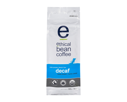 Ethical Bean Coffee - Decaf Dark Roast - Whole Bean - 340g