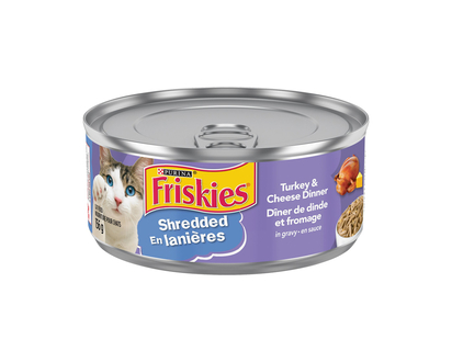 Friskies Wet Cat Food - Shredded Turkey and Cheese Dinner - 156g