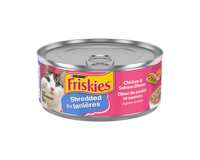 Friskies Wet Cat Food - Shredded Chicken & Salmon Dinner - 156g