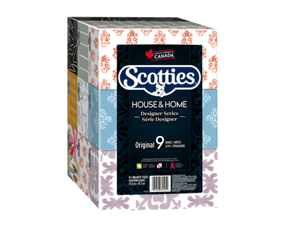Scotties House and Home Designer Series Facial Tissues - 9x126s