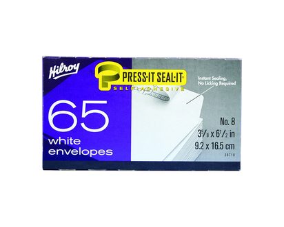 Hilroy Press-It Seal-It No.8 Boxed Envelopes - 65 Pack